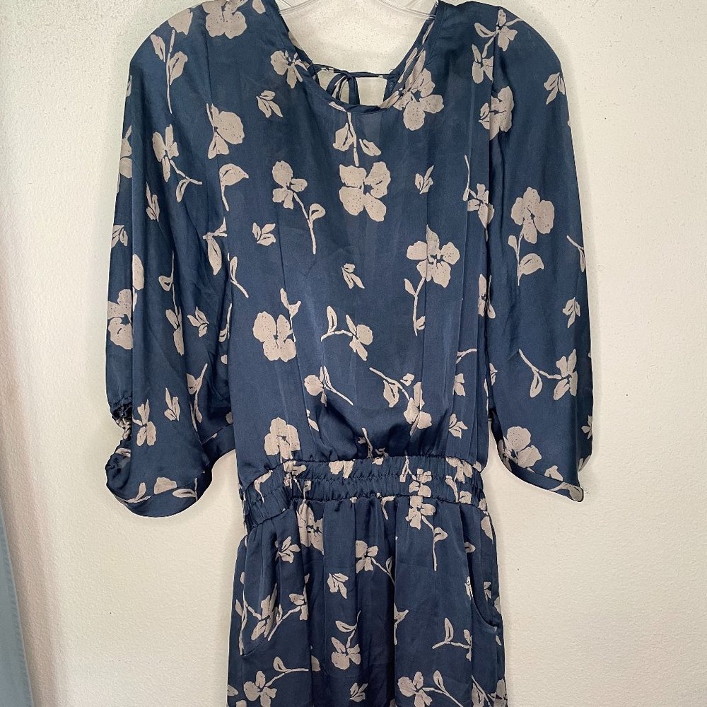Paper Crane Silk Printed Mini Dress